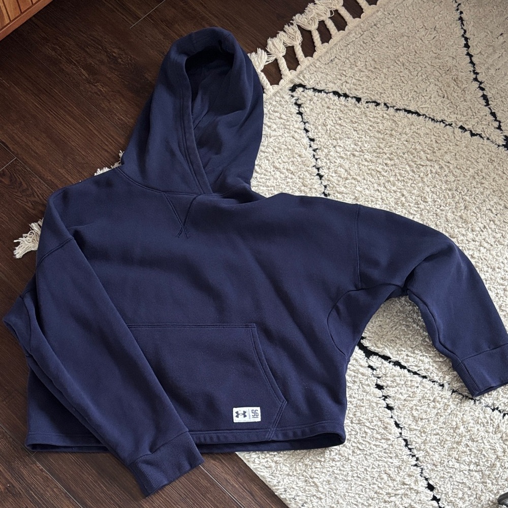 Under Armour Navy Blue Cropped Hoodie